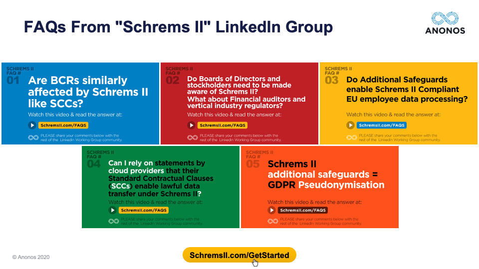 FAQs From 'Schrems II' LinkedIn Group